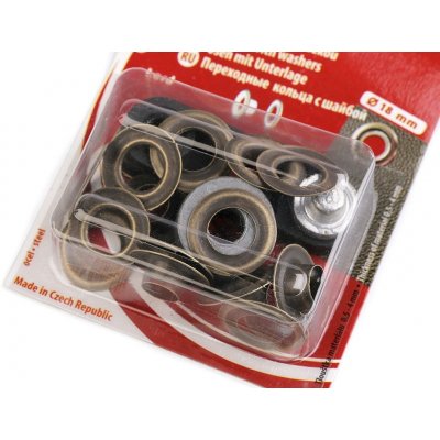 Průchodky s podložkou vnitřní Ø8 mm / vnější Ø18 mm staromosaz 1blistr – Hledejceny.cz