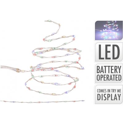 KOOPMAN Dekorační osvětlení řetěz 132 mikro LED barevné délka 2 m