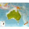Nástěnné mapy Austrálie - nástěnná mapa 120 x 100 cm, lamino + černý hliníkový rám