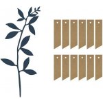 Dekorační lístečky tmavě modré s jmenovkami 6 ks – Zboží Mobilmania