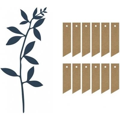 Dekorační lístečky tmavě modré s jmenovkami 6 ks – Zboží Mobilmania