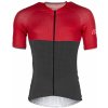 Cyklistický dres Force Points krátký rukáv červeno-šedý