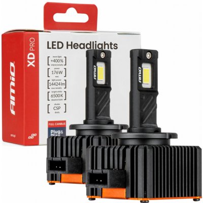Amio LED výbojky D3S LED XD PRO CAN-BUS, bílé 6500K | 14424 LM, 2 ks | Zboží Auto