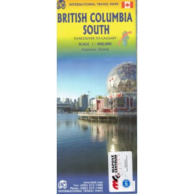Britská Kolumbie jih 1:800tis. ITM