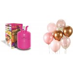 KINGOFBAL Helium na 20 bal pr.23cm. a sada latex. balónků chrom. růžová , 30 cm – Zboží Dáma
