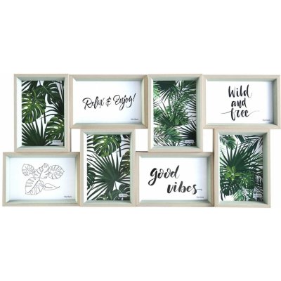 Fotorámečky na více fotografií, 60 × 30 cm, multi, bílo-mentolový MULTIRAMBB2201260138X10X15 – Zboží Živě