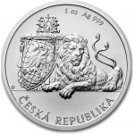 Česká mincovna stříbrná uncová mince Český lev stand 1 Zo