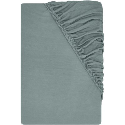 LIVARNO Žerzejové napínací prostěradlo zelená 20x140-160x25 – Zboží Dáma