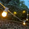 Vánoční osvětlení DecoLED Světelná girlanda s vyměnitelnými žárovkami 50 m 50 objímek bílý kabel GLNX050