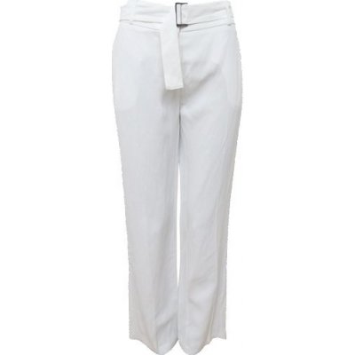 Dámské plátěné kalhoty s páskem A1829 bílé – Zboží Mobilmania