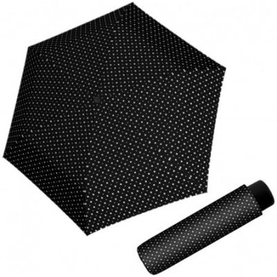 Derby Micro Alu Dots deštník dámský skládací černý – Zboží Mobilmania