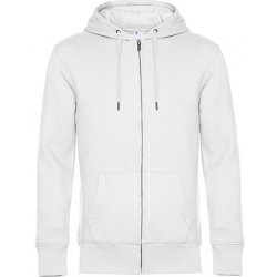 B&C Unisex mikina na zip WU03K White