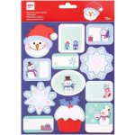 APLI vánoční jmenovky - sněhulák a vločky – Zboží Dáma