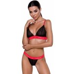 PASSION GLAMISS Souprava SET black red – Zboží Dáma