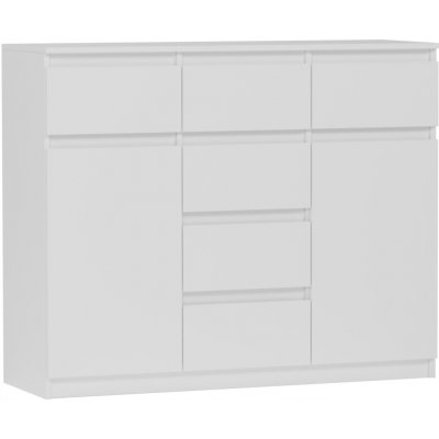 Framire Komoda do koupelny se zásuvkami, skříňkami a policemi bílá 120 x 40 x 98 cm - Modern S62D – Hledejceny.cz
