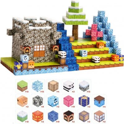 iMex Toys Magnetická stavebnice 100 ks ve stylu minecraft – Hledejceny.cz