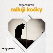 Origami přání - Miluji kočky - černá