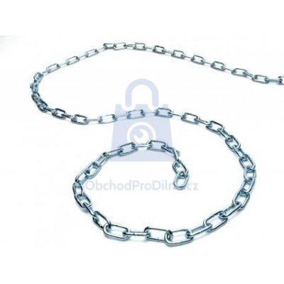 Řetěz polodlouhý článek plochý, DIN 5685A7 x 28 mm 1 m – Zboží Dáma
