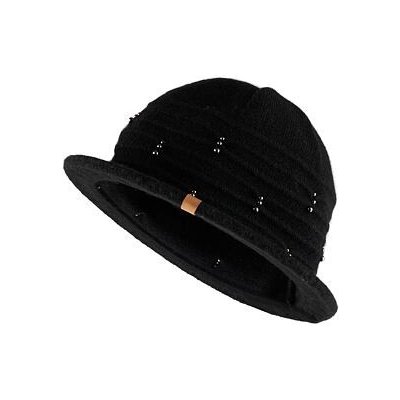 Vlnka Dámský klobouk s ovčí vlnou černá – Zboží Dáma