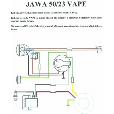 Elektroinstalace (VAPE) - JAWA 50 23 (Mustang) – Zboží Mobilmania
