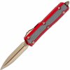 Nůž Microtech Makora 2021 Bronze Carbon Fiber Inlay Standard Red 206-13RDCFIS