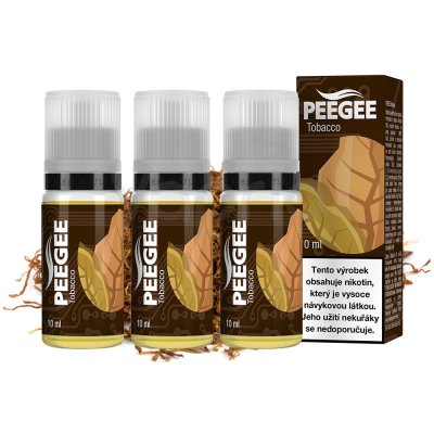 PEEGEE Čistý tabák 3 x 10 ml 6 mg – Zbozi.Blesk.cz