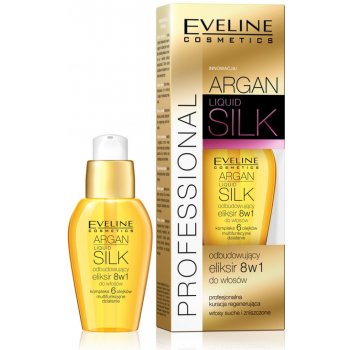 Eveline Cosmetics Argan Liquid Silk vyživující olej pro suché a poškozené vlasy Complex of 6 Oils 37 ml