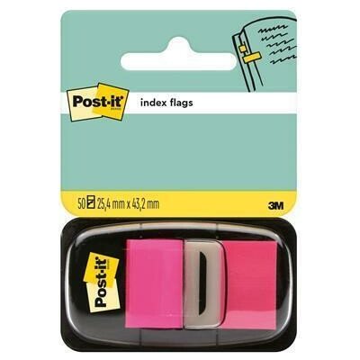 3M POSTIT Samolepicí záložky se zásobníkem, růžová, 25 x 43 mm, 50 listů, 3M POSTIT 7100062569 ,balení 50 ks – Hledejceny.cz