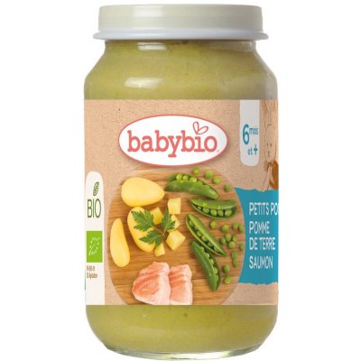 Babybio BIO Hrášek a brambory s lososem 200 g – Zboží Dáma