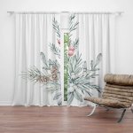 Sablio Závěs Zimní kytice: 2ks 140x250cm – Hledejceny.cz