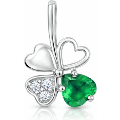 Soliter Stříbrný přívěsek čtyřlístek 446 001 00349 04 zelený – Zbozi.Blesk.cz