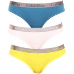 Calvin Klein 3PACK dámské kalhotky vícebarevné QD3561E283 modrá – Hledejceny.cz