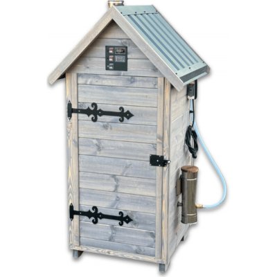 Kalme Elektrická dřevěná udírna s dymboxem 520L antracit – Zboží Mobilmania