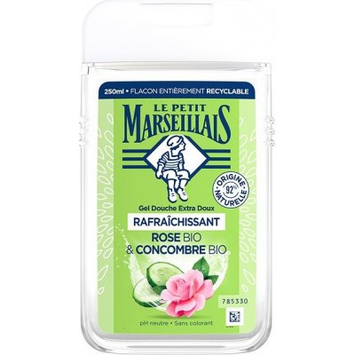 Le Petit Marseillais Extra Gentle Shower Gel Bio Rose & Bio Cucumber 250 ml osvěžující sprchový gel unisex – Zboží Mobilmania