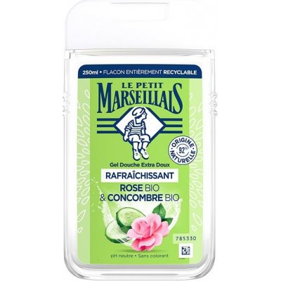 Le Petit Marseillais Extra Gentle Shower Gel Bio Rose & Bio Cucumber 250 ml osvěžující sprchový gel unisex