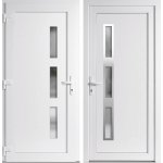 OknaDvereNaMiru.cz Vchodové dveře INOX Venus Bílá / Bílá 100 x 200 cm – Zboží Mobilmania