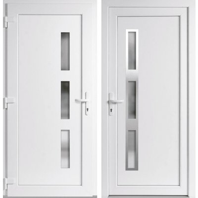 OknaDvereNaMiru.cz Vchodové dveře INOX Venus Bílá / Bílá 100 x 200 cm – Zboží Mobilmania