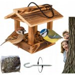 Eco Deco Hnízdní budka opálená pro ptáky 18 x 22 x 23 cm dřevěná – Hledejceny.cz