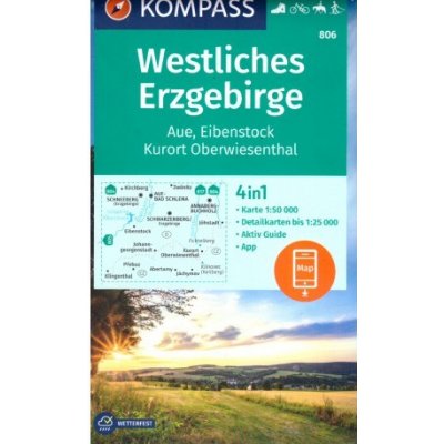 Kompass 806 Westliches Erzgebirge / Západní Krušné hory 1:50 000 turistická mapa – Hledejceny.cz