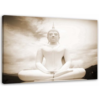 Obraz na plátně Lázně White Buddha - 90x60 cm – Zbozi.Blesk.cz