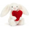 Plyšák Jellycat Bashful Red Love Heart Bunny Little