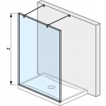 JIKA Cubito pure - skleněná stěna walk-in pro sprchovou vaničku 1400x800/900 mm (H267422), stříbrná/Transparentní sklo (H2674220026681) – Zboží Mobilmania