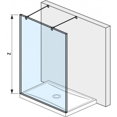 JIKA Cubito pure - skleněná stěna walk-in pro sprchovou vaničku 1400x800/900 mm (H267422), stříbrná/Transparentní sklo (H2674220026681) – Zbozi.Blesk.cz