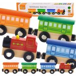 Viga Dřevěná mašinka s vagonky – Sleviste.cz