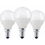 Eglo LED žárovka E14 P45 4,9W 470lm 3000K 45 x 78 mm opálová 3 ks – Zboží Mobilmania