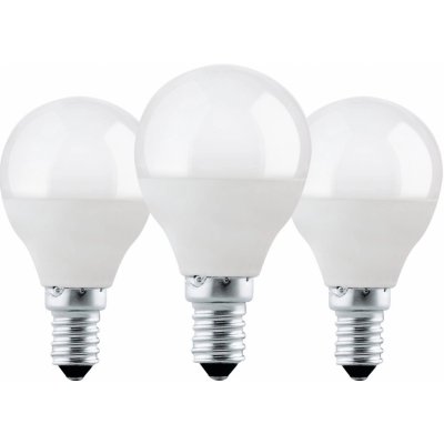 Eglo LED žárovka E14 P45 4,9W 470lm 3000K 45 x 78 mm opálová 3 ks – Zboží Mobilmania