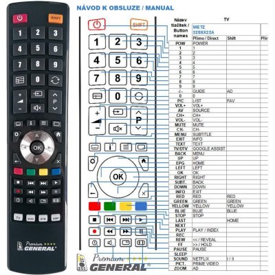 Dálkový ovladač General METZ 32E6X22A, 40E6X22A, 40MTB4000 – Hledejceny.cz