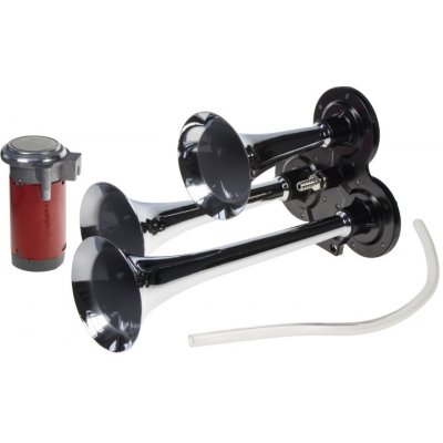 3-tónová fanfára 295mm, chromová, 12V s kompresorem – Sleviste.cz