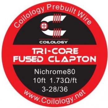 Coilology odporový drát Tri-Core Fused Clapton NI80 3x28/36 3m