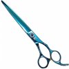Kadeřnické nůžky Pro Feel Japan DBP-75 BLU Profesionální extra dlouhé nůžky na vlasy 7,5' - 19 cm